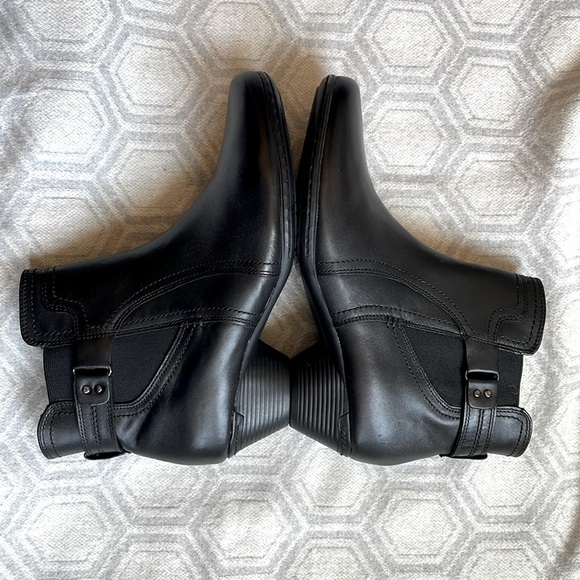 Cobb Hill Ankle Boots Laural Black Leather Woman’s Sz: 9.5 - Picture 9 of 12